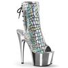Pleaser - ADORE1018HG Plateau Laarzen, Paaldans schoenen - Paaldans schoenen - Zilverkleurig Product image